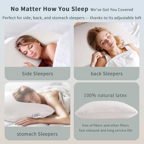 Almohada Látex Ajustable Queen Natural miniatura 3
