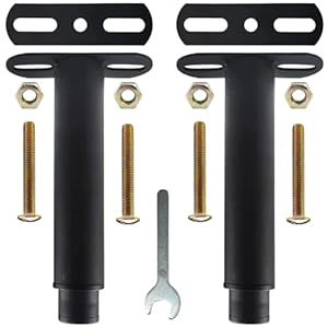 2 Stück Bett verstellbare Beine T-förmige, verstellbare Bettfüße einziehbare Metallmöbel Bett Mitte Stützbein für Bett, Sofa (17,8 cm – 33 cm)