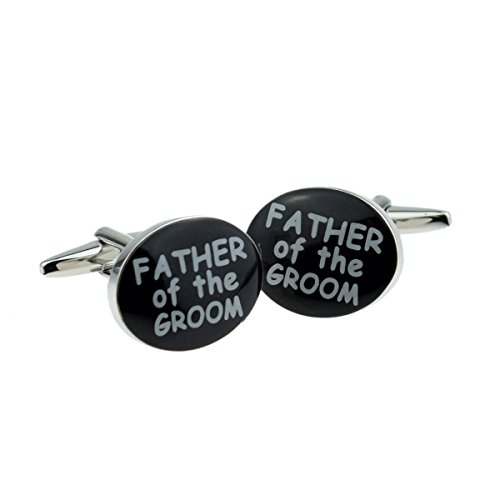 Mancuernillas ovaladas negras para hombre miniatura 1