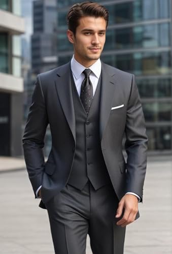 Suits for Men 3 Piece Slim Fit Suit Set Big and Tall Men Suits for Wedding Groomsmen Business Prom Party3