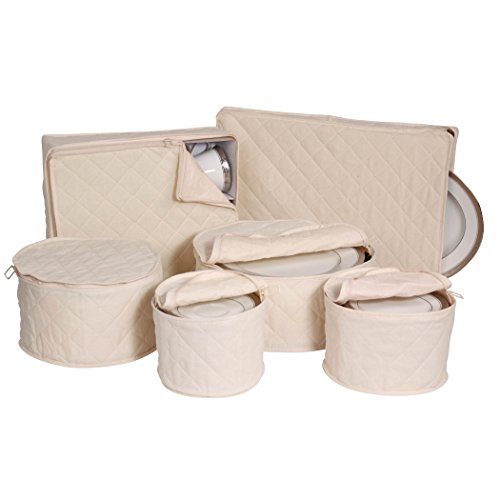 6 Piece Tabletop Polyester Dinnerware Storage Set