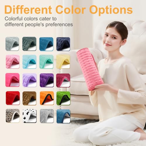 Image of Heating Pad,Electric Heating Pads,Heating Pad for Back,Pink,24x12 Inch | Heating Pads for Shoulder,Neck,Abdomen,Knee,Arms,Legs,Heat Pad for Birthday Father Mother Gift Women Men,6 Heat Settings