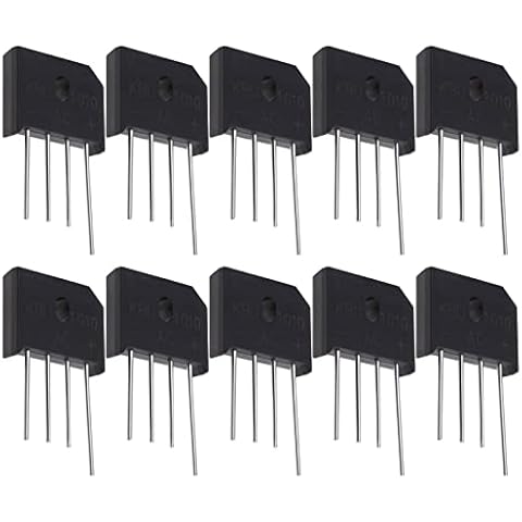 10 Stück KBU1010 Brückengleichrichter Brückenleitung Diode 1000V 10A Einphasen Diodenbrückengleichrichter für elektronische Schaltungen Haushaltsgeräte Cover