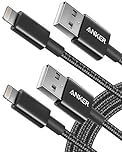 Anker iPhone Charger Cable, (2-Pack) 6ft/1.8m, Premium Nylon USB-A to Lightning Cable, MFi Certified Cable for iPhone 14 Plus 14 14 Pro Max 13 13 Pro 12 11 X XS XR