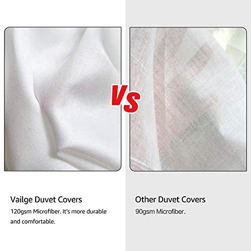 image for Vailge 3 Piece Pinch Pleated Duvet Cover with Zipper Closure, 100% 120