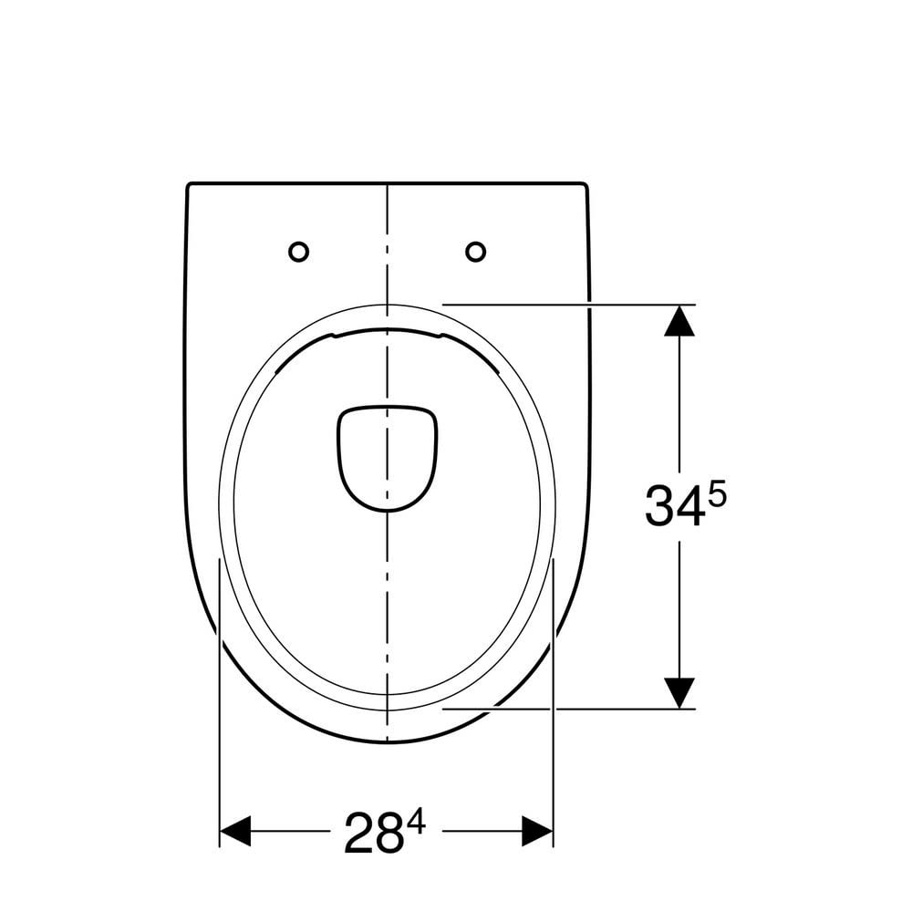 Geberit Stand-Tiefspül-WC RENOVA Abgang horizontal, teilgeschlossen, Rimfree weiß