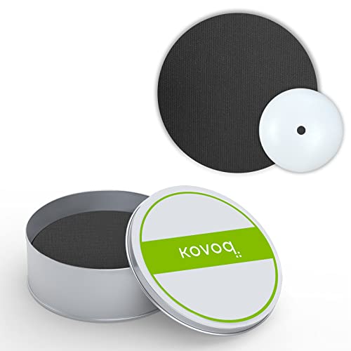 Kovoq Libre 3 Sensor Covers Premium Pack, 25 Pcs Waterproof Adhesive Patches, 1 Pc Reusable Protective Hardshell Cover, Latex-Free and Hypoallergenic, Compact Round Tin Box (Blk)