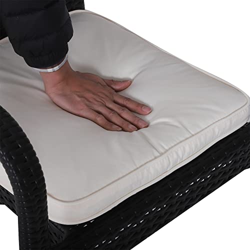 Outsunny Set of 6 Chair Cushion Seat Pads Dining Chair w/Straps Indoor Outdoor Removable Tie On Garden Patio Cream White - Cosy Home Interiors Outsunny Set of 6 Chair Cushion Seat Pads Dining Chair w/Straps Indoor Outdoor Removable Tie On Garden Patio Cream White - Image 8