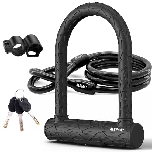 Heavy Duty Bike U Lock - Super Strong 12 Ton Shear, 20mm U Shape Lock Anti-Theft...