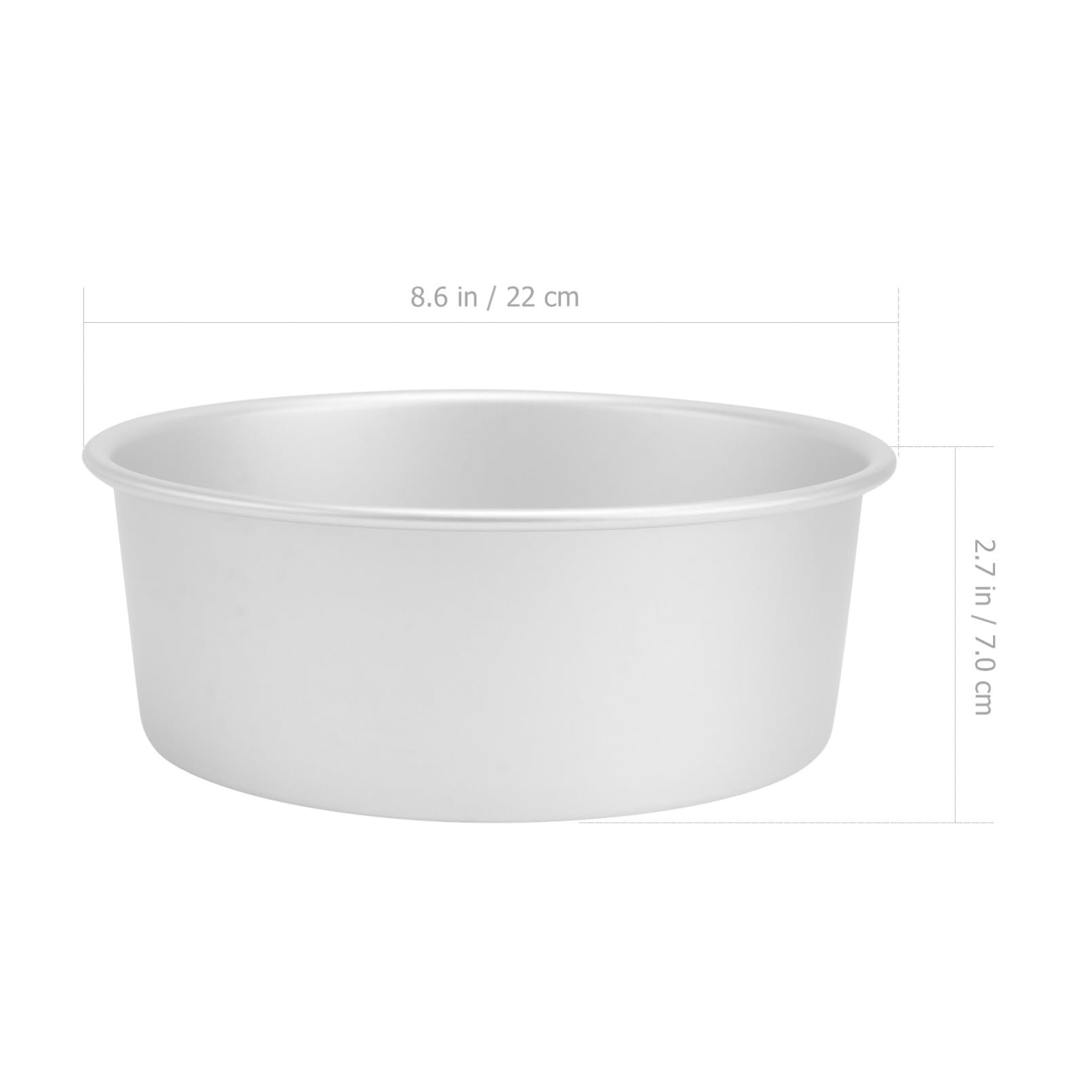 Zerodeko 2 Stück Anodisierte Aluminium Kuchenform Rund mit Abnehmbarem Boden Antihaftbeschichtete Backform aus Lebensmittelechtem Material und Verformungsbeständig für Schichtkuchen
