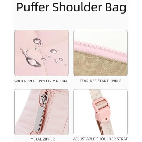 for Bloomr Purse, for Bloomr Bag, puffer crescent bag, Soft/Light/Fluffy, Hand/Crossbody - Adjustable Shoulder Strap4