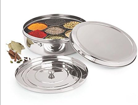 Stainless Steel Masala Box, Spice Box, Masala Dabba, Spice Container, Indian Spice Box, Kitchen Spice Box, Spice Box for Chefs - Image 5