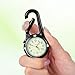 Hemobllo Clip-on Light Alloy Unisex Backpack Buckle Belt fob Watch Black with White dial Ideal for Doctors Climbing (Black)