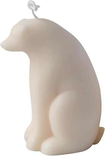 3 portavelas para velas de aromaterapia de oso polar, adornos de cera de soja para decoraciones de Navidad, pilar a granel (blanco, A)
