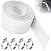 25 mm x 300 cm Fibreglass Insulation with 4 Clips, Exhaust Sleeve for Emergency Power Generator, Diesel Heater Protection Hose, White Pipe Heat Protector Sleeving for Auto Cable Wire & Air Conditioner