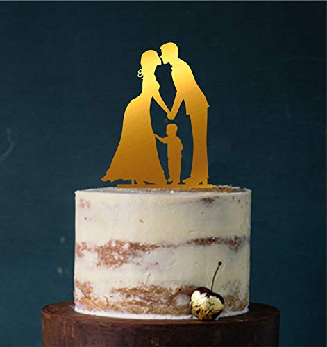 #23 Décoration de gâteau de mariage en acrylique Gold/Spiegel einseitig Cover