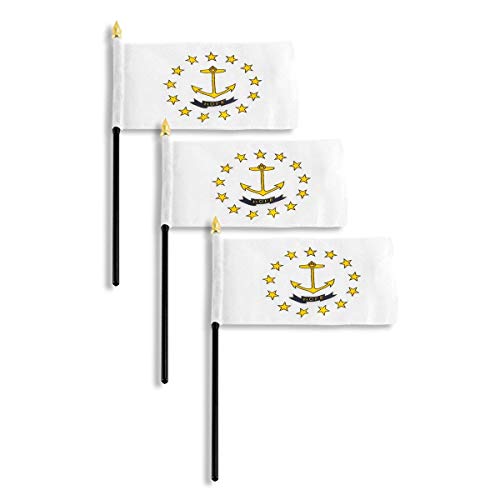 Rhode Island Flag 4 x 6 inch (3 PK)