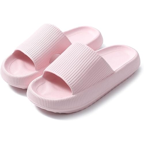 QWPYDXN Pantuflas de Ducha Zapatilla de Ducha para Parejas, Zapatillas de casa de Suela Gruesa Acolchadas, Zapatos Antideslizantes con Punta Abierta, Zapatillas deslizantes para baño