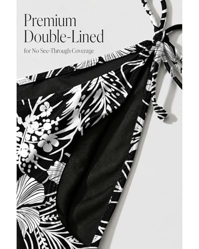 Image of Holipick Bikini Bottoms for Women String Bathing Suit Bottom with Moderate Coverage Low Waist Swim Bottom