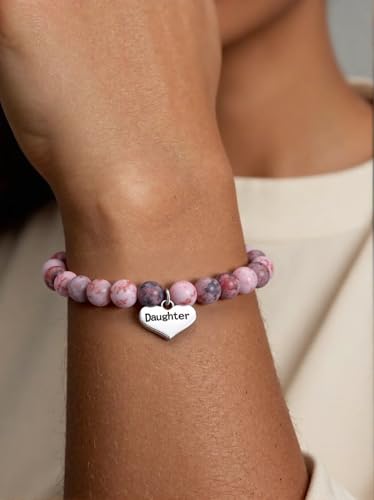 iWenSheng Daughter Gift from Mom Dad - Inspirational Daughter's Bracelet from Mother Father, Birthday Christmas Graduation Gifts for Daughters4