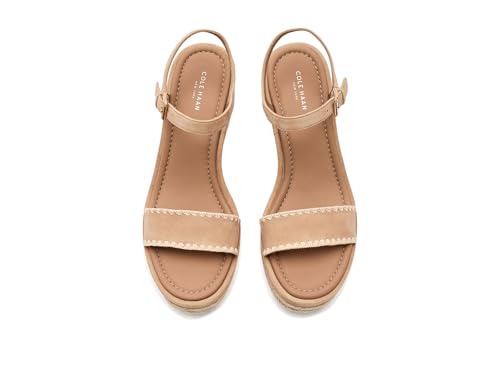 Cole Haan Cole Haan Women's Sandals - Cloudfeel Asbury Espadrille, Tuscan Sand Leather/Raffia, 8.5-B US