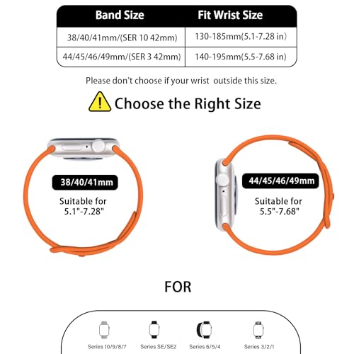 Image of Thin Silicone Band Compatible with Apple Watch 41mm 38mm 40mm 46mm 45mm 42mm 44mm, Slim Narrow Replacement Sport Strap Wristband for iWatch Series 11 10 9 8 7 6 5 4 SE Ultra 3 2 1 Women Men