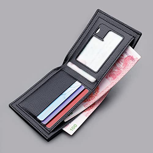 Slim Wallet for Men with Money Clip, Minimalist Bifold Mens Wallets with Credit Card Holder, PU Leather Men's Wallet with Zipper Coin Purse, Carteras Para Hombres (Black)3