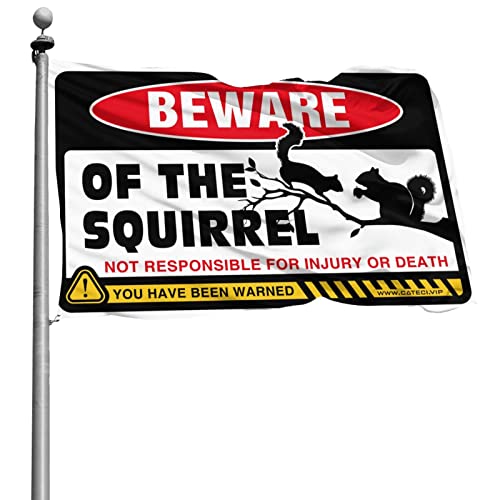 Drapeau de chambre Beware of Squirrel Abipuir 152x244 cm pour décoration murale
