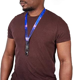 Luna Lanyards Neck Lanyard - 17.5 inch | Complete with Clip for Keys, ID, Badge, Phone | Vegan Leather | Gifts for a Teacher, Student, University, Men or Women in Various Bright Designs