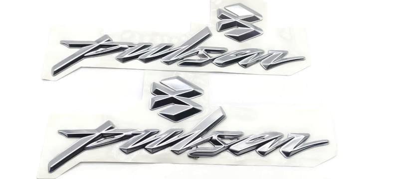 Image of SINEX 2 Pcs Bike Emblem Badge Decal 3D Tank Logo Pulsar Sticker for Bajaj Pulsar,Back Adhesive for Petrol Tank(Both Side of Petrol Tank)(47-Bajaj Pulsar Decal 3D Tank)