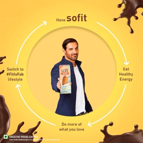 Image of Sofit Almond Drink Unsweetened, 180ml - Pack of 4 (2 x 180ml)| Vegan Drink |Enriched with Plant Protein, Dietary fibers, Vitamins and Calcium | Lactose Free | Gluten Free | Preservatives Free