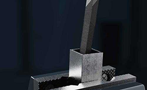 Presch Werkstattfeile Vierkant 200mm - Hochwertige Vierkantfeile mit Kreuzieb H2 zum feilen rechtwinkliger Werkstücke aus Metall, Holz oder Kunststoff - Hochwertige Metallfeile