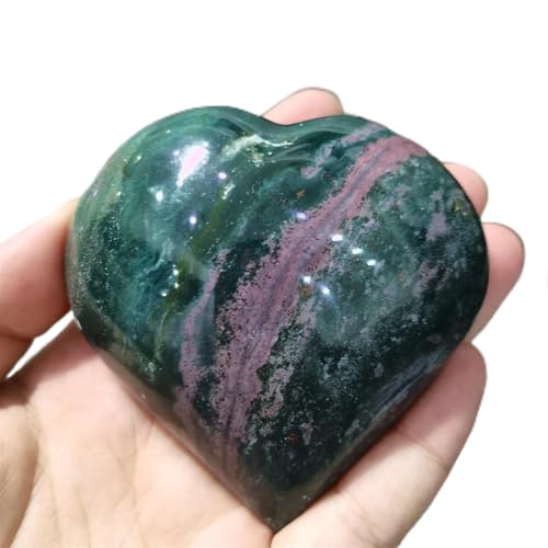 Cœur en jaspe océan authentique, le cadeau romantique idéal en cristal