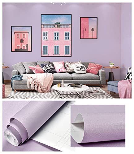 Papel tapiz de vinilo impermeable morado mate autoadhesivo extraíble para muebles 2
