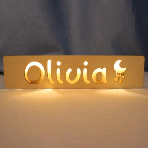 Sleeping Piggy Personalized Baby Gift Name Night Light for Kids Nursery Decor with Engraved Text Greetings On Back, Baby 1st Birthday Gifts for Girl and Boy (Warm Light)