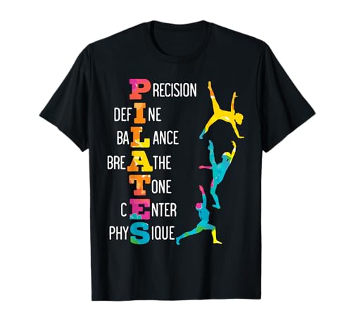 Pilates Fitness Exercise Training Contrology Meditation T-Shirt