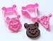 niceeshop(TM) 1Set(2Pcs)-Cute 3D Disney Winnie Pooh & Tigger Cookie Cutter-Pink