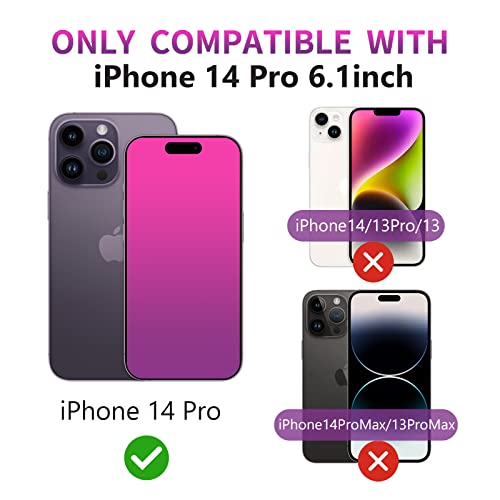 Image of Privacy Screen Protector for iPhone 14 Pro Tempered Glass [2 Pack] Gradient Anti Spy Private Film Accessories Anti Blue Light 9H Hardness Easy Installation Bubble Free Case Friendly [6.1inch]