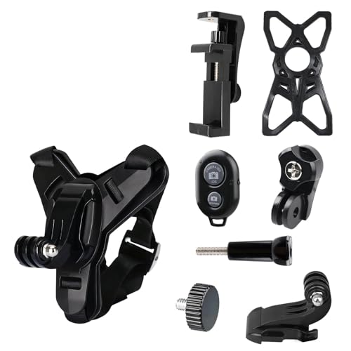 Soporte Casco de Moto Mento, Soporte de Cámara de Acción para GoPro Hero 13 12 11 10 9 8 para dji OSMO Action 5 Pro 4/3 Insta360 Ace Pro Ace Pro 2 X4 X3 GO3 Session Cámara de Acción Accesorios