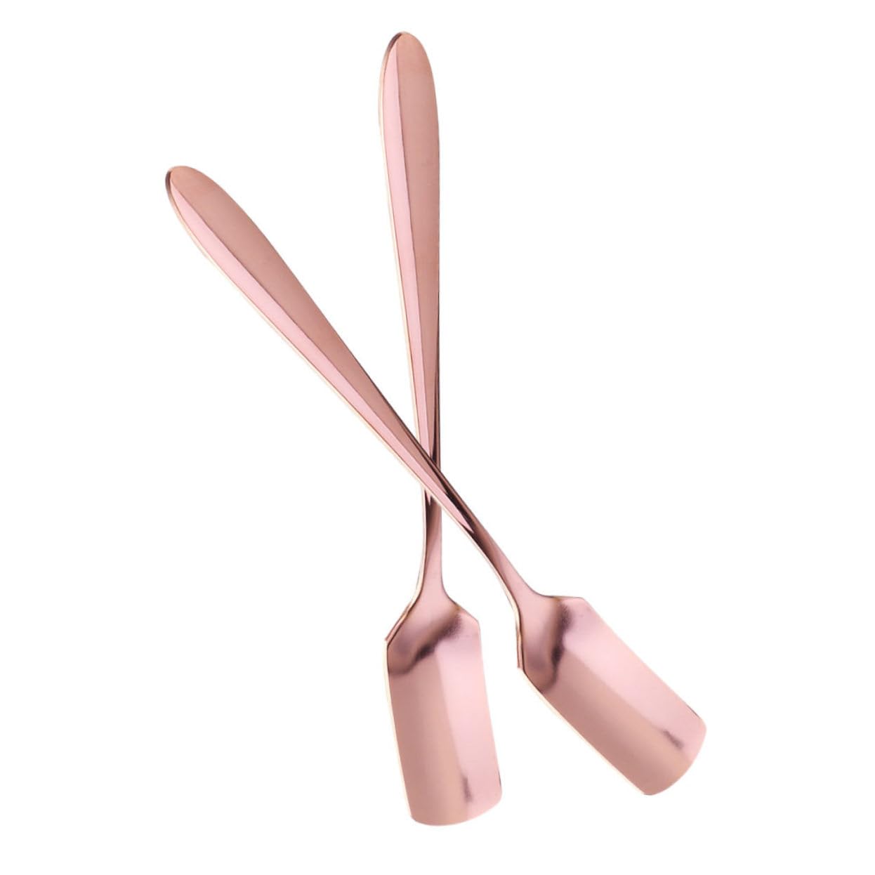 2Pcs Stainless Steel Dessert Spoons Comfortable Handle Ice Cream Spoons for Meals Cakes Parties Smooth Surface Easy to Clean Food Scoops