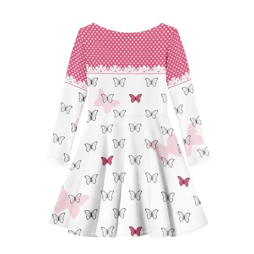 Toddler Girl Long Sleeve Dress 4T-15T A Line Dresses for Girls Maxi Dress2
