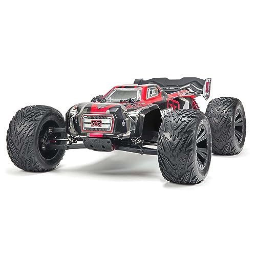ARRMA KRATON 6S BLX Brushless 4WD RC Speed Truck RTR (LiPo Battery Required) with 2.4GHz Radio | 1:8 Scale (Black/Red)