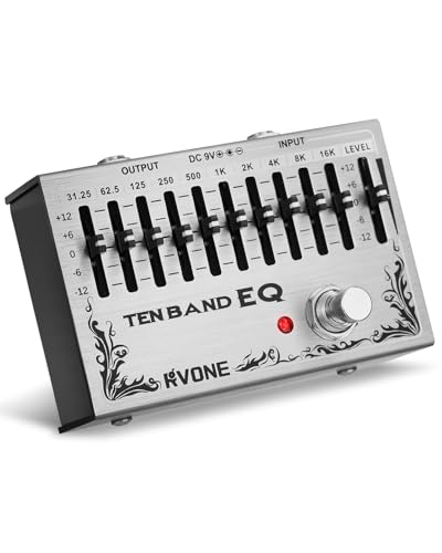 10-Band Low-Noise EQ Pedal for Guitar & Bass
