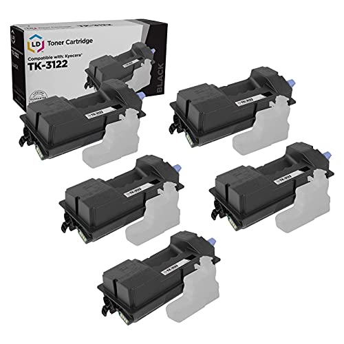 LD Products Compatible Toner Cartridge Replacement for Kyocera TK-3122 1T02L10US0 (Black, 5-Pack) Compatible with The Following Kyocera-Mita FS-4100dn