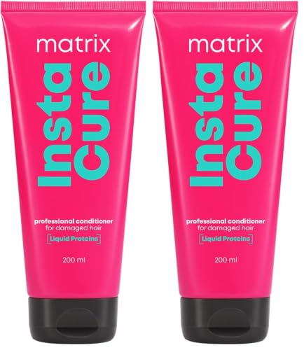 Image of Matrix InstaCure Professional Liquid Protein Conditioner, for Damaged Hair | Reduced Split Ends, Breakage, Knotting | For All Hair Types | Paraben Free