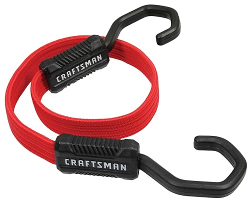 CRAFTSMAN CMXAZBS300024-32PK Black/Red 24" Flat Bungee Cord Straps, 32 Pack by CRAFTSMAN - Used condition - US$50.62