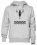 Impresión única Los Viento Waker - Campo De Golf Cangrejo De Río Camisa Gris Sudadera con Capucha Unisexo Hombre Mujer Grey Hoodie Unisex Men\'s Women\'s