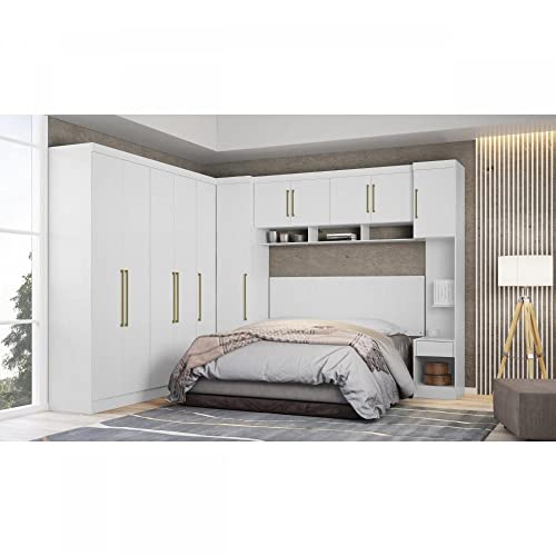 Jogo de Quarto Casal Modulado Modena CP10 Branco - Demóbile