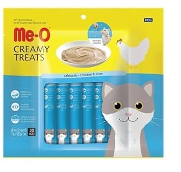 CAT MeO Creamy Treats for Cats and Kitten Tuna and Chicken Flavour, 300g