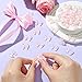 LiQunSweet 100 Pcs Transparent Glitter Powder Bowknot Resin Cabochons Lovely Pink Bowtie Plastic Flatback Nohole Beads for DIY Craft Accessory Phone Case